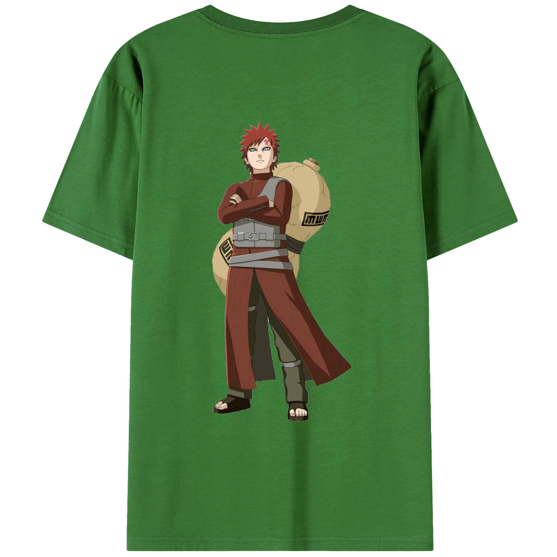 （画像用） NARUTO -ナルト- ガアラ Gaara レディース半袖Tシャツ(バックプリント)
